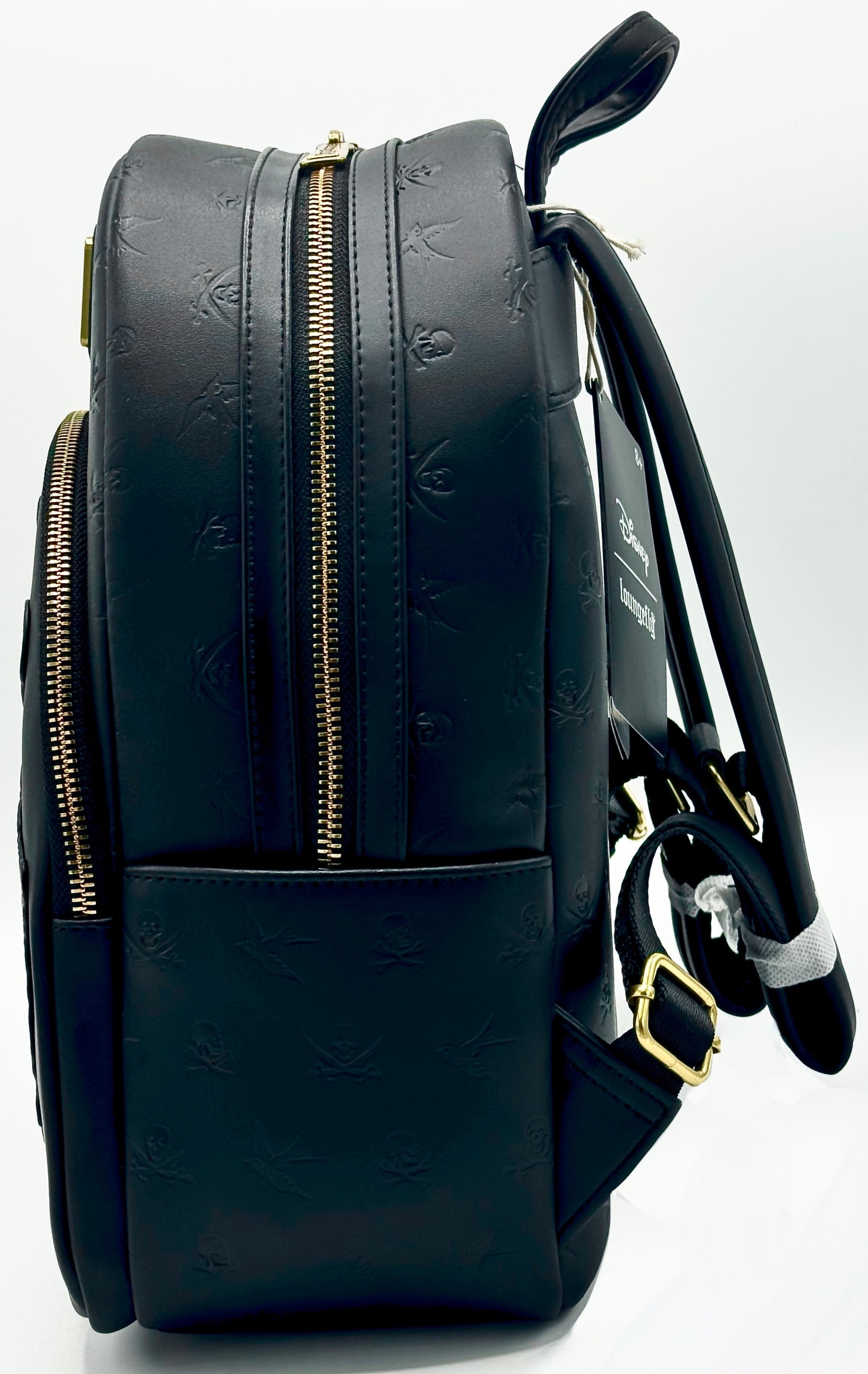 Loungefly Captain Jack Sparrow Mini Backpack Pirates Skull Bag Left Side