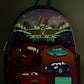 Loungefly Cars Flo's Diner Scene Mini Backpack Disney Pixar Glow Bag Glow In The Dark Effect