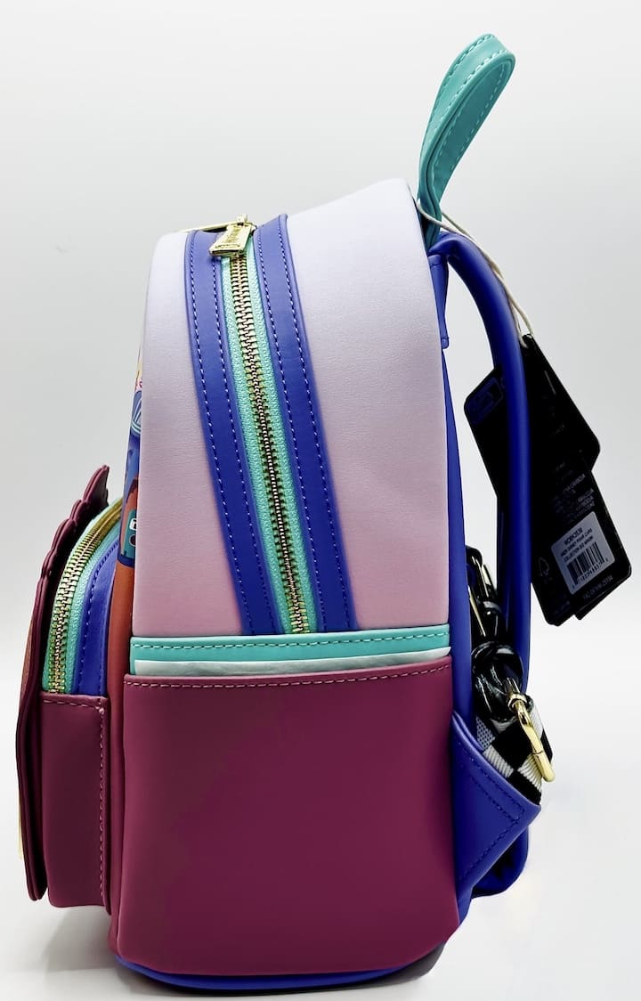 Loungefly Cars Flo's Diner Scene Mini Backpack Disney Pixar Glow Bag Left Side