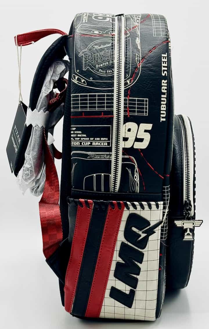 Loungefly Cars Full Size Backpack Pixar Lightning McQueen Bag Right Side