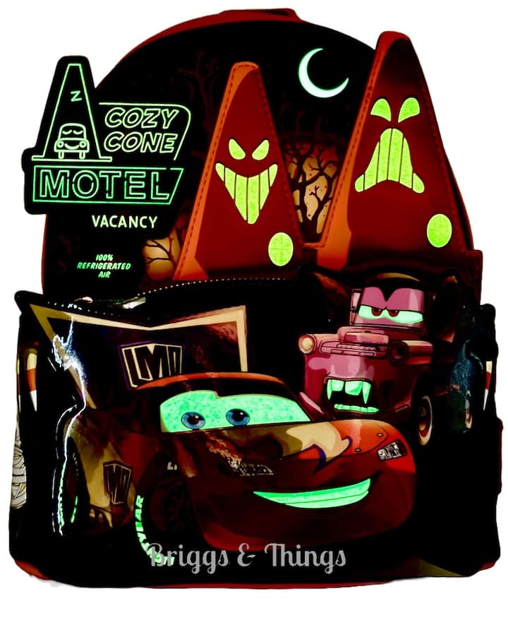 Loungefly Cars Halloween Costumes Mini Backpack Disney Pixar Bag Glow In The Dark Effect