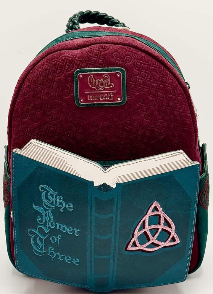 Loungefly Charmed Mini Backpack Book of Shadows Power of Three Bag Front Full View