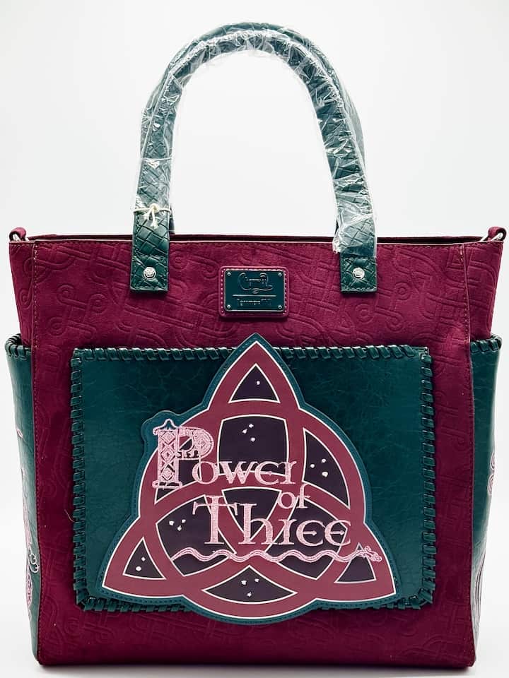Loungefly Charmed Tote Bag Power of Three Convertible Backpack Front Full View Without Straps