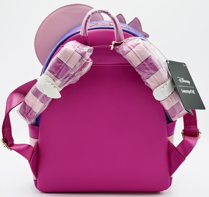 Loungefly Cheshire Cat Fuzzy Mini Backpack Alice in Wonderland Bag Back