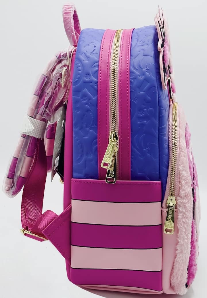 Loungefly Cheshire Cat Fuzzy Mini Backpack Alice in Wonderland Bag Right Side