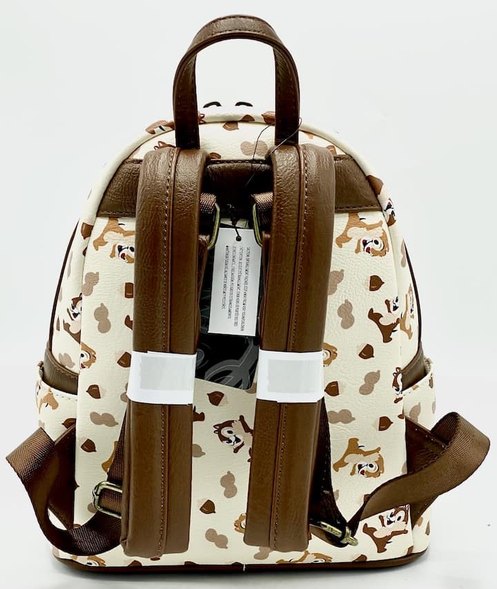 Loungefly Chip N Dale Mini Backpack Acorn AOP Disney Chipmunk Bag Straps