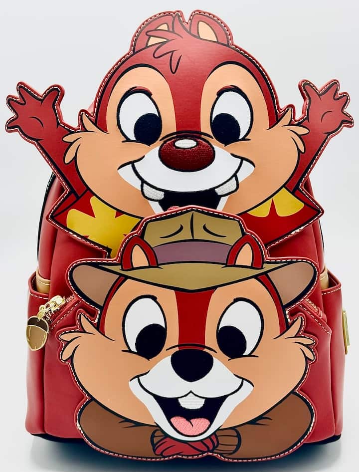 Loungefly Chip and Dale Mini Backpack Disney BAM Exclusive Bag Front Full View