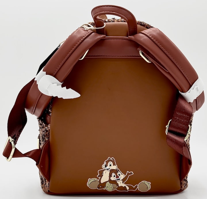 Loungefly Chip and Dale Sequin Mini Backpack Disney Bag Back