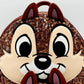 Loungefly Chip and Dale Sequin Mini Backpack Disney Bag Front Top