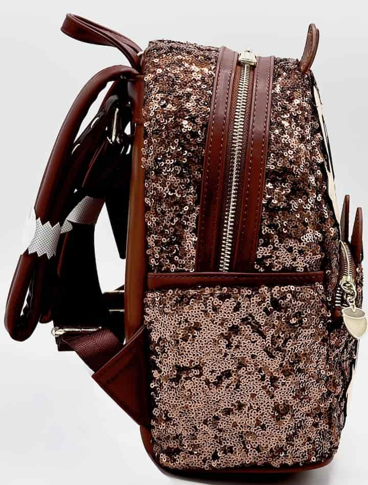 Loungefly Chip and Dale Sequin Mini Backpack Disney Bag Right Side