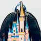  Loungefly Cinderella Castle Light Up Mini Backpack WDW Fireworks Bag Front Top