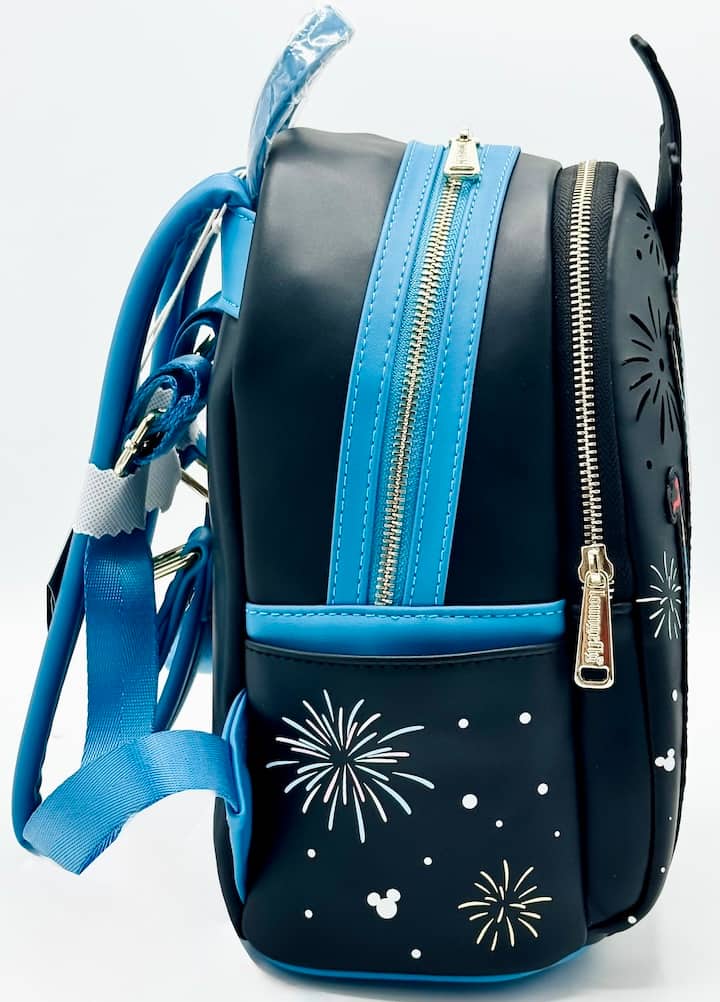  Loungefly Cinderella Castle Light Up Mini Backpack WDW Fireworks Bag Right Side