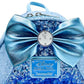 Loungefly Cinderella Sequin Mini Backpack Blue Disney Princess Bag Front Bow