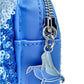 Loungefly Cinderella Sequin Mini Backpack Blue Disney Princess Bag Glass Slipper Keyring