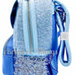 Loungefly Cinderella Sequin Mini Backpack Blue Disney Princess Bag Left Side