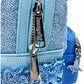 Loungefly Cinderella Sequin Mini Backpack Blue Disney Princess Bag Zips