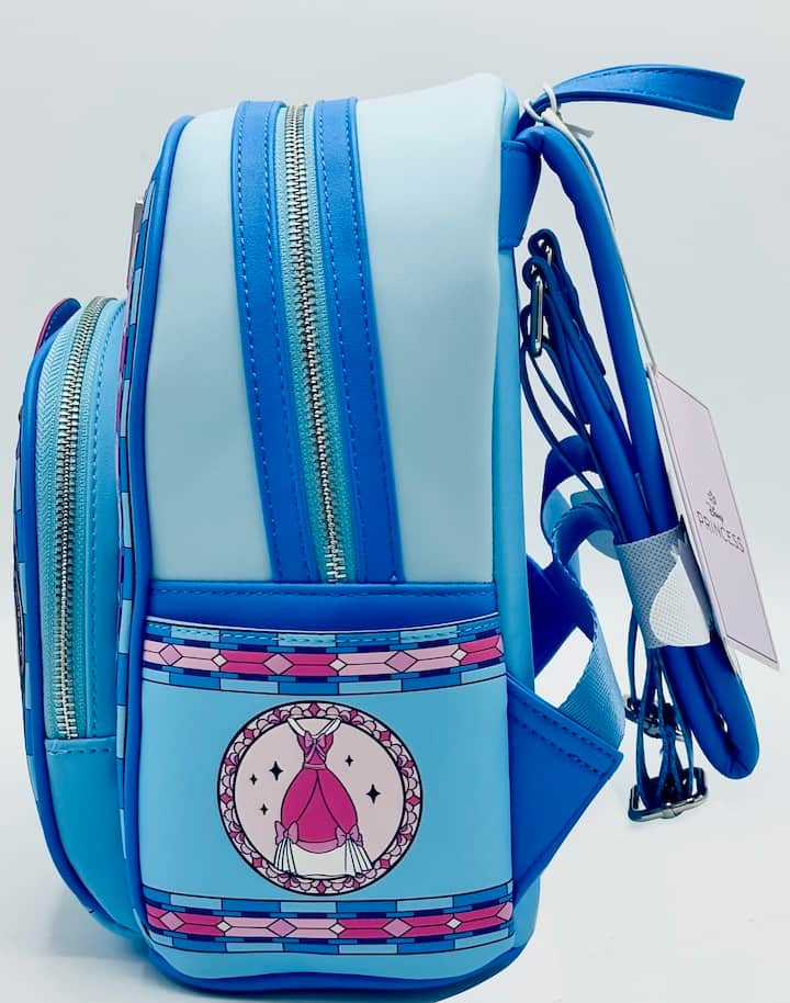 Loungefly Cinderella Stained Glass Portrait Mini Backpack Disney Bag Left Side