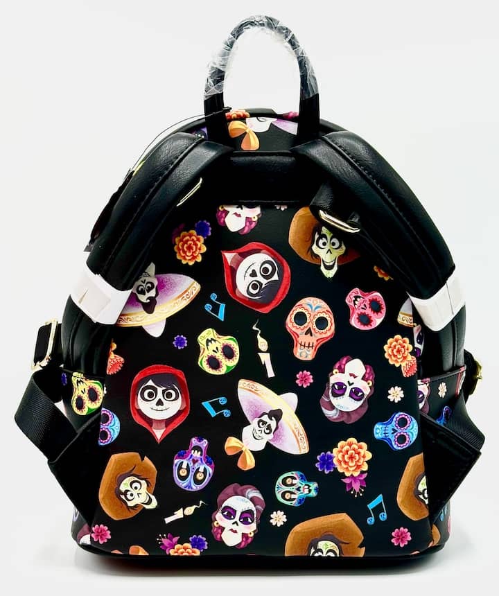 Loungefly Coco AOP Mini Backpack Disney Pixar Bag All Over Print Back