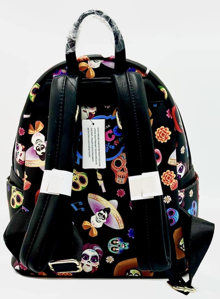 Loungefly Coco AOP Mini Backpack Disney Pixar Bag All Over Print Straps