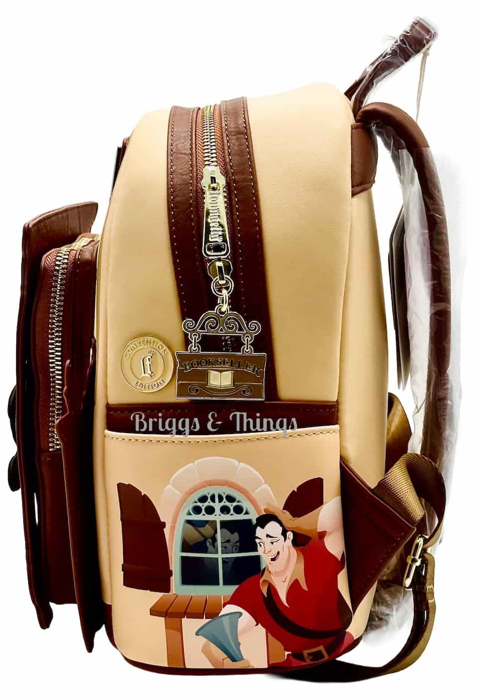 Loungefly D23 Belle Book Shop Mini Backpack Beauty and the Beast Bag Left Side