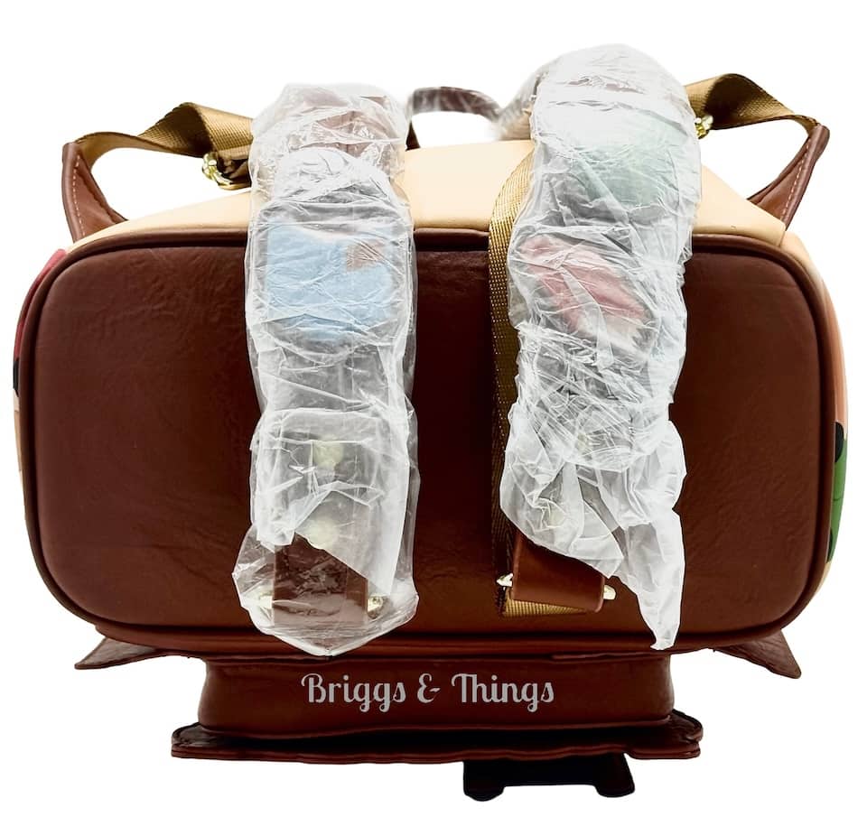 Loungefly D23 Belle Book Shop Mini Backpack Beauty and the Beast Bag Straps Appliques