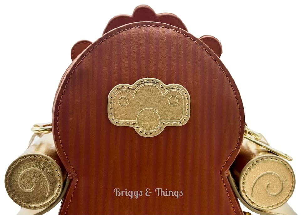 Loungefly D23 Cogsworth Figural Crossbody Bag Beauty and the Beast Back Top