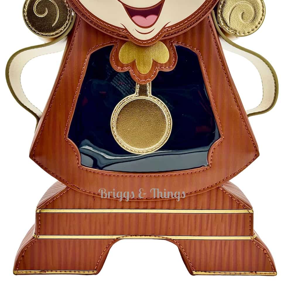 Loungefly D23 Cogsworth Figural Crossbody Bag Beauty and the Beast Front Bottom