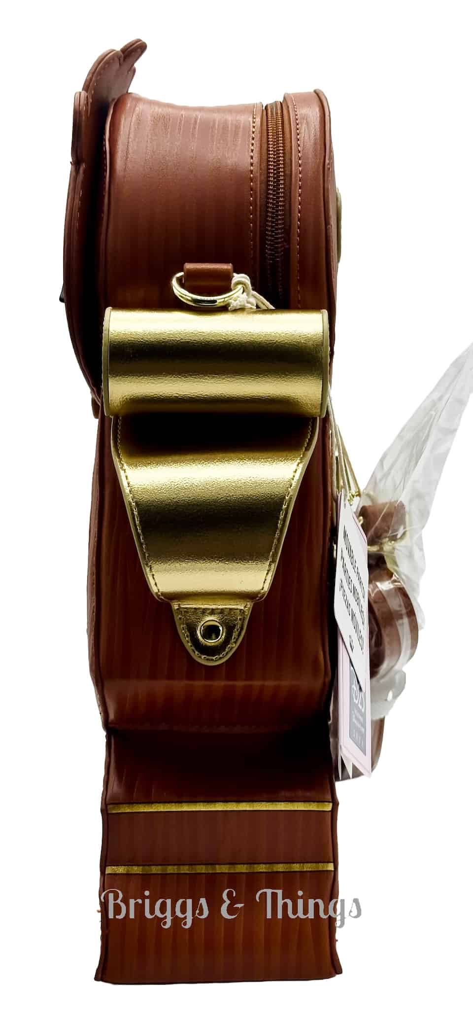Loungefly D23 Cogsworth Figural Crossbody Bag Beauty and the Beast Left Side