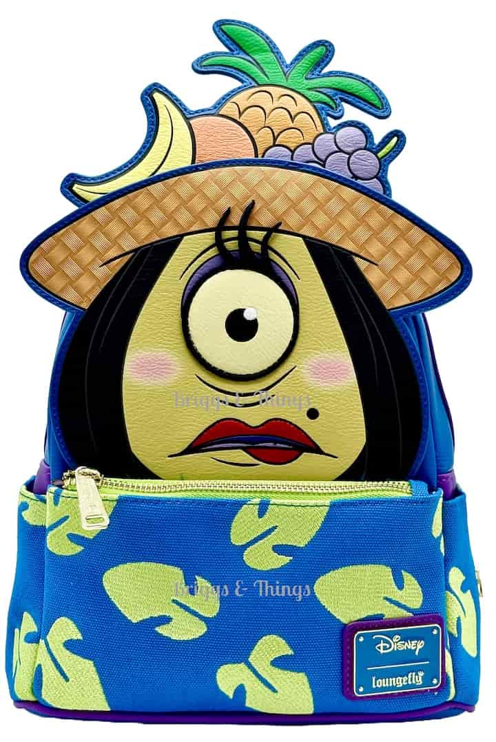 Loungefly D23 Pleakley in Disguise Mini Backpack Lilo and Stitch Bag Front Full View