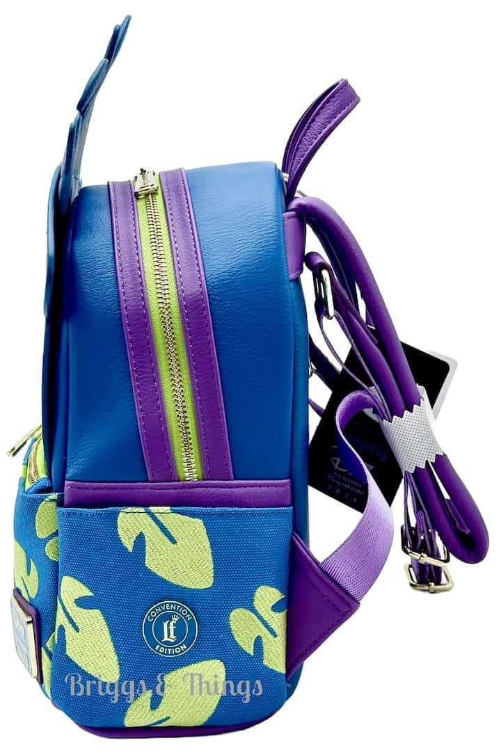 Loungefly D23 Pleakley in Disguise Mini Backpack Lilo and Stitch Bag Left Side