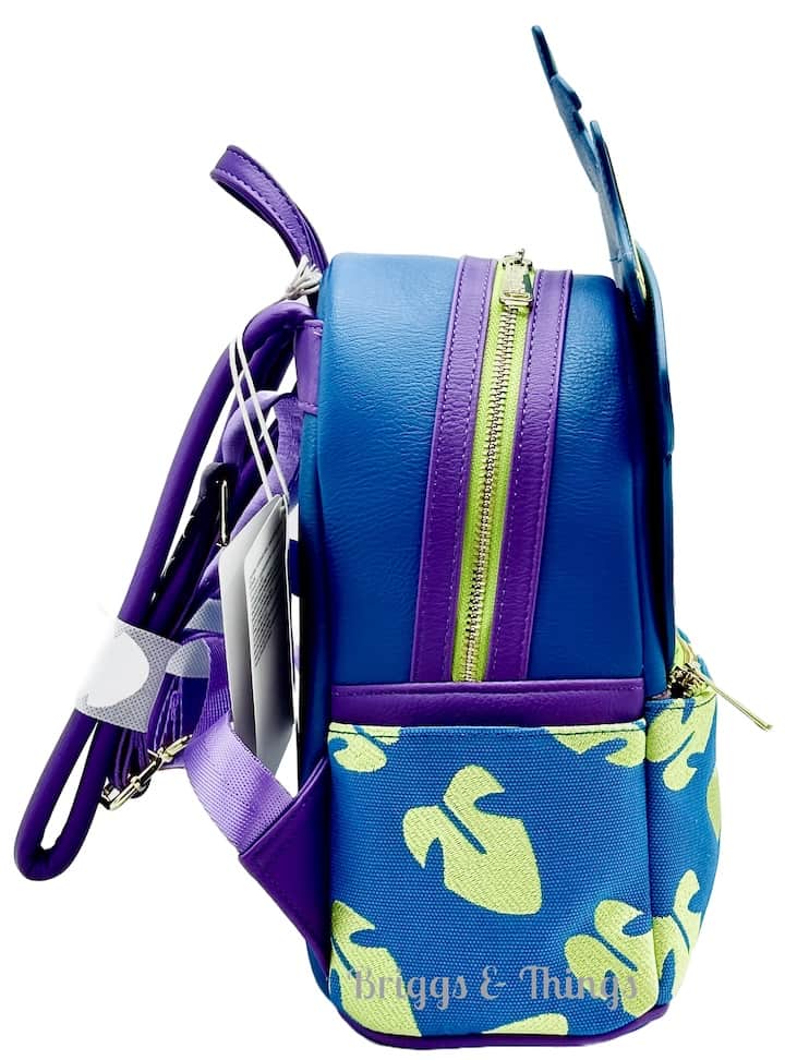 Loungefly D23 Pleakley in Disguise Mini Backpack Lilo and Stitch Bag Right Side