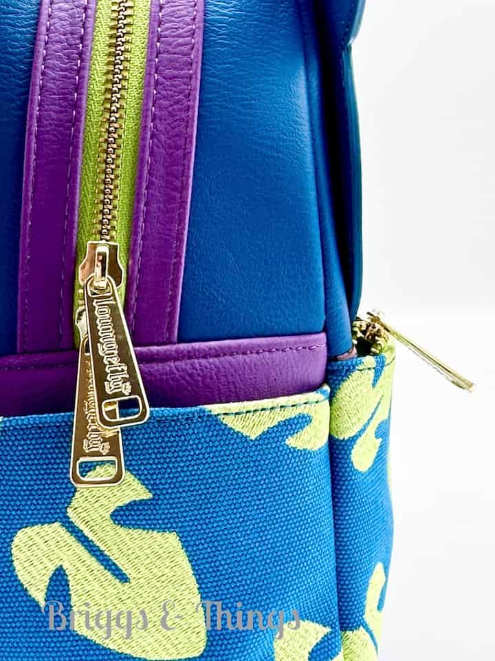 Loungefly D23 Pleakley in Disguise Mini Backpack Lilo and Stitch Bag Zips