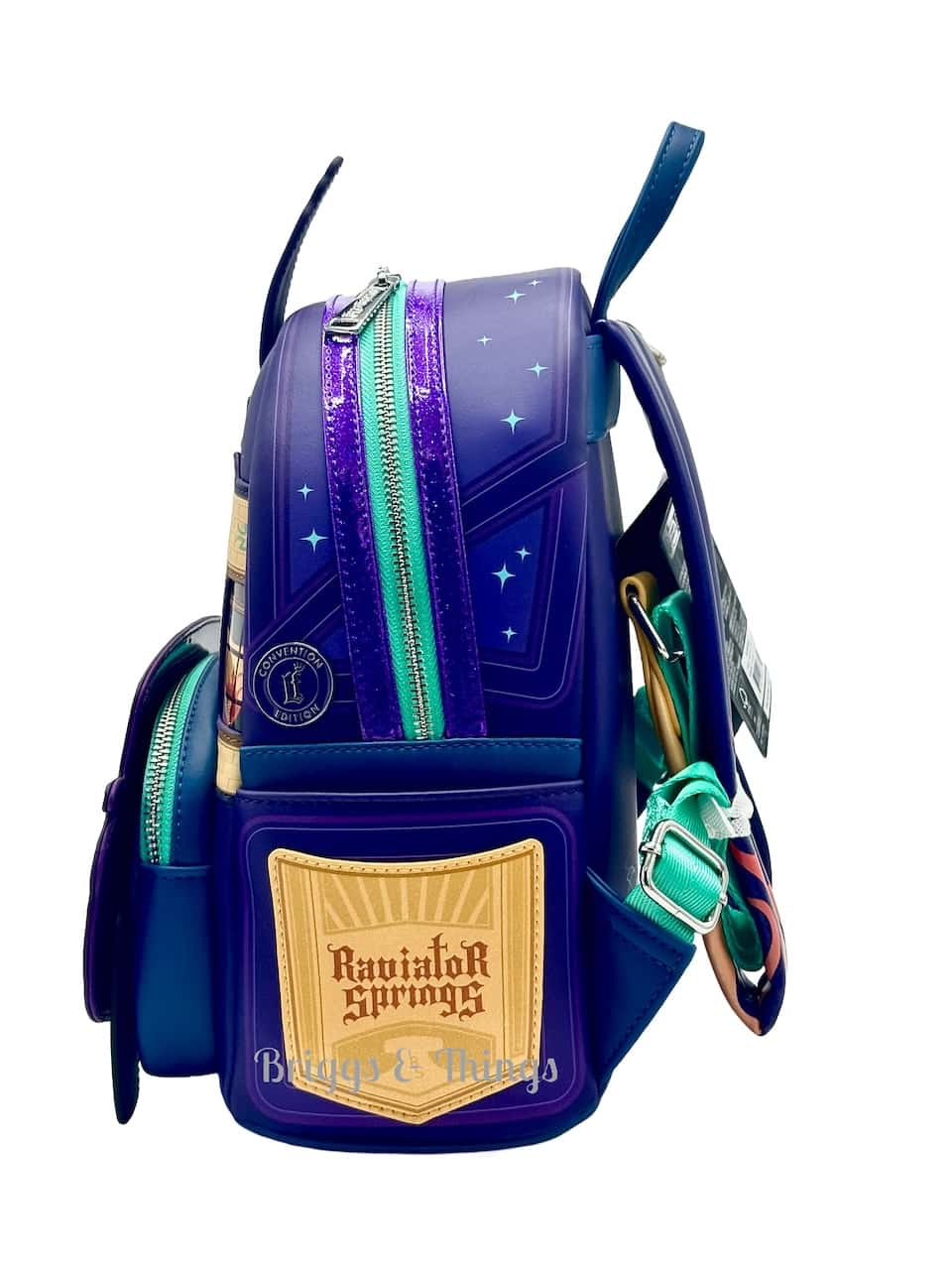 Loungefly D23 Ramone Cosplay Mini Backpack Disney Pixar Cars Glow Bag Left Side
