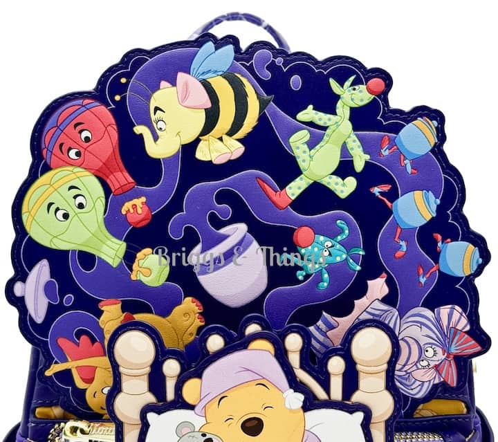 Loungefly D23 Winnie the Pooh Mini Backpack Heffalumps Bag Front Top
