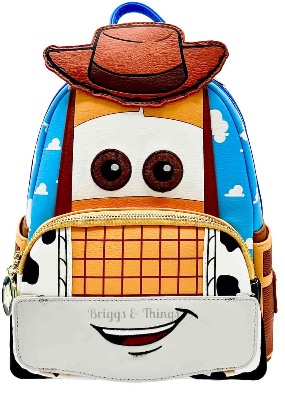 Loungefly D23 Woody Cars Mini Backpack Disney Pixar Toy Story Bag Front Full View