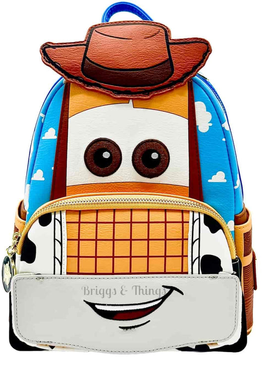 Loungefly D23 Woody Cars Mini Backpack Disney Pixar Toy Story Bag Front Full View