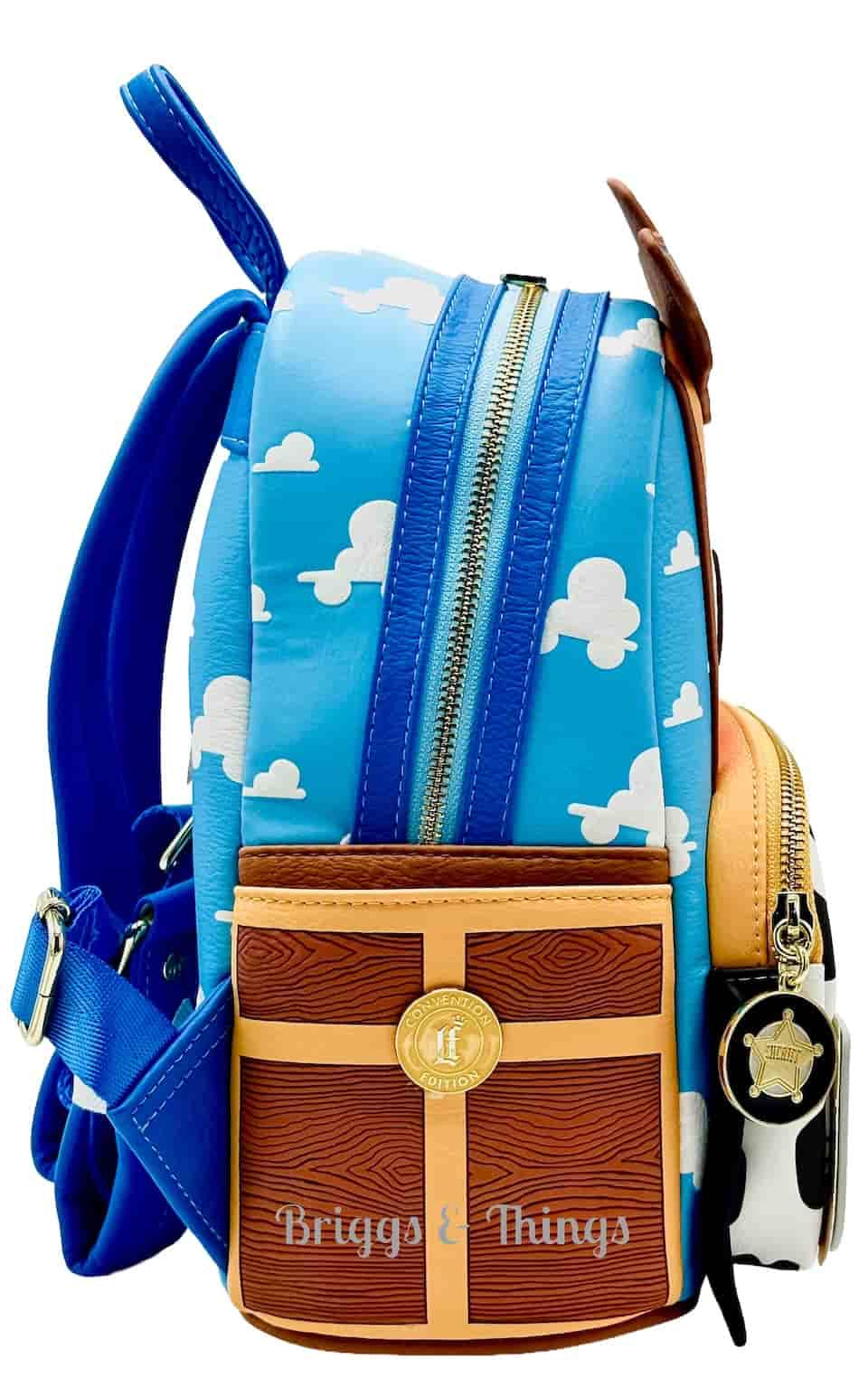 Loungefly D23 Woody Cars Mini Backpack Disney Pixar Toy Story Bag Right Side