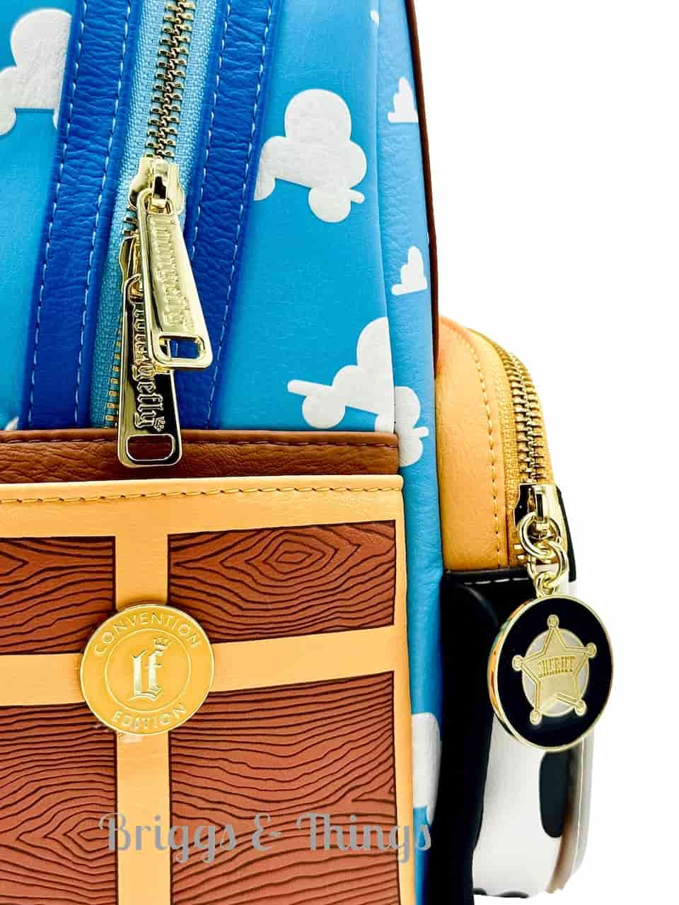 Loungefly D23 Woody Cars Mini Backpack Disney Pixar Toy Story Bag Zips