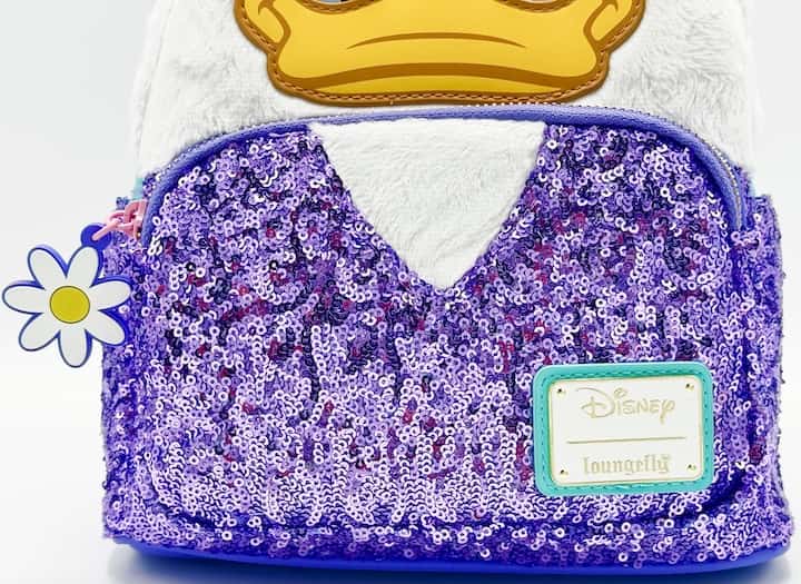 Loungefly Daisy Duck Sequin Mini Backpack Disney 85th Anniversary Bag Front Pocket