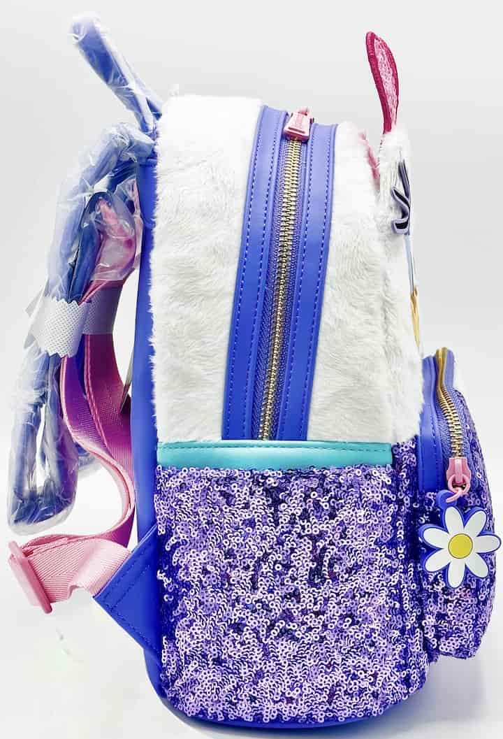 Loungefly Daisy Duck Sequin Mini Backpack Disney 85th Anniversary Bag Right Side