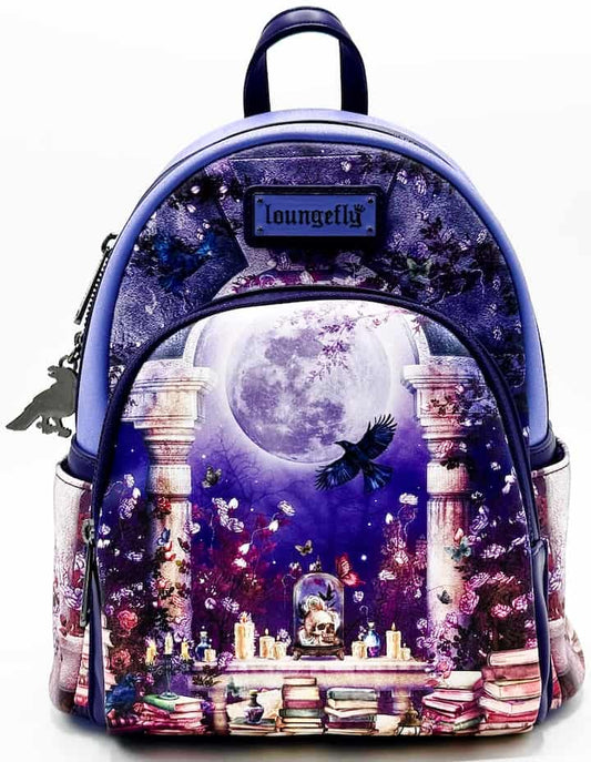Loungefly Dark Academia Mini Backpack Books A Million Fantasy Bag Front Full View