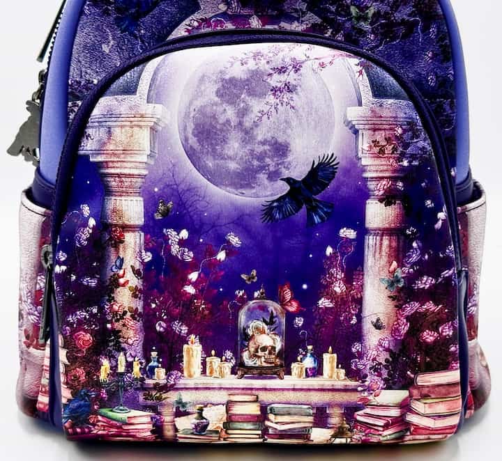 Loungefly Dark Academia Mini Backpack Books A Million Fantasy Bag Front Pocket