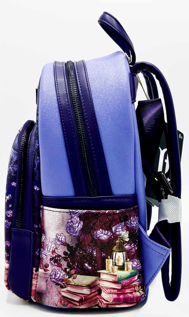 Loungefly Dark Academia Mini Backpack Books A Million Fantasy Bag Left Side