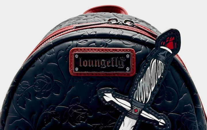 Loungefly Dark Romance Mini Backpack Books A Million Roses Skull Bag Front Top