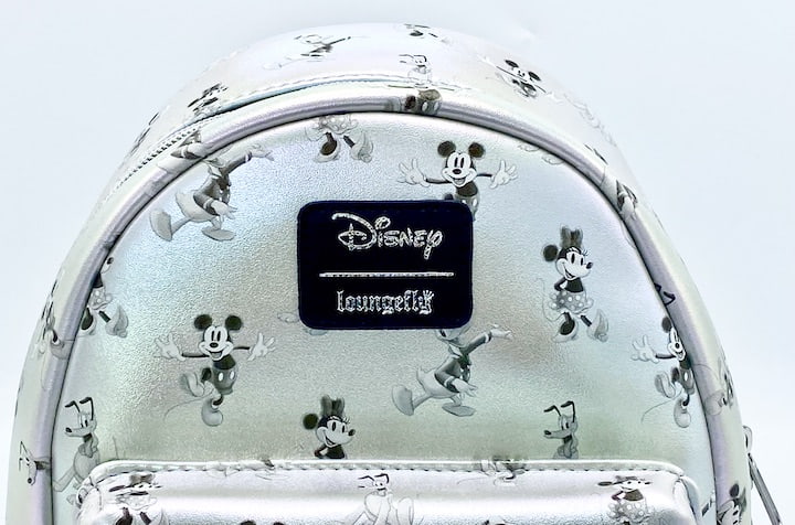 Loungefly Disney 100 Fab 5 Mini Backpack Heritage Sketch Bag Front Fabric Logo