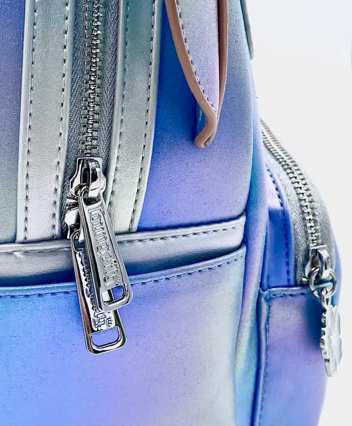 Loungefly Disney 100 Platinum Stitch Mini Backpack Cosplay Bag Zips