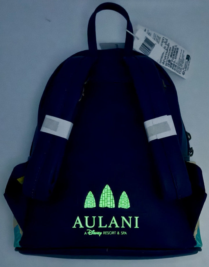 Loungefly Disney Aulani Resort Mickey Minnie Fire Pit Mini Backpack Glow In The Dark Back