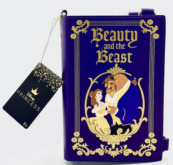 Loungefly Disney Beauty and the Beast Storybook Convertible Bag Front Without Strap