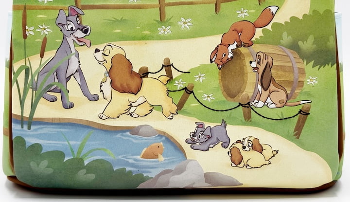 Loungefly Disney Dogs Mini Backpack Farm House Bag Front Bottom