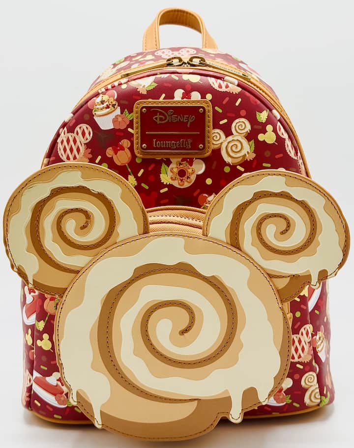 Loungefly Disney Fall Sweet Treats Mini Backpack Cinnamon Roll Bag Front Full View